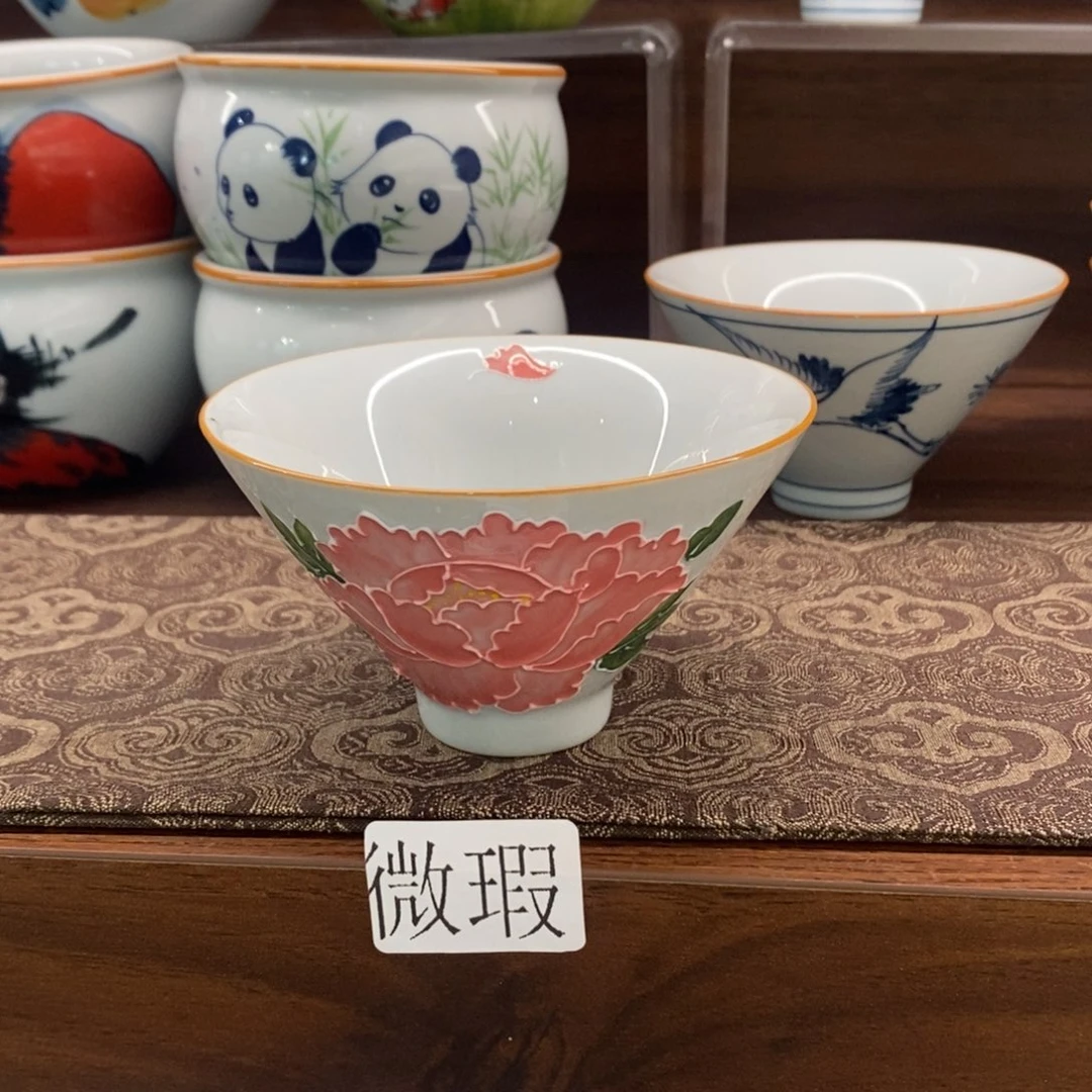 釉下彩老陶泥手工绘制