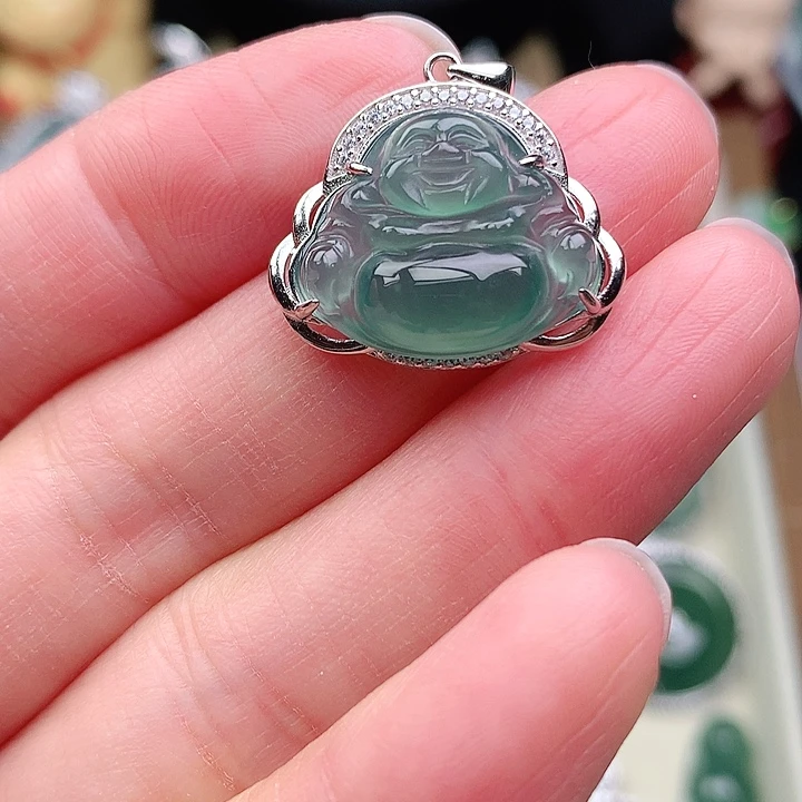 颈饰银S925镶嵌翡翠吊坠