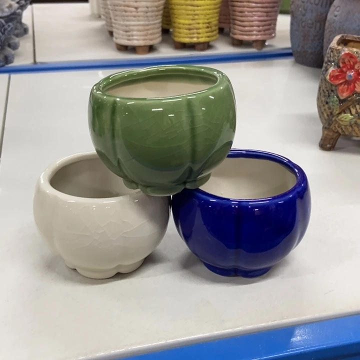 陶瓷花盆单场满9.9发7.5*6