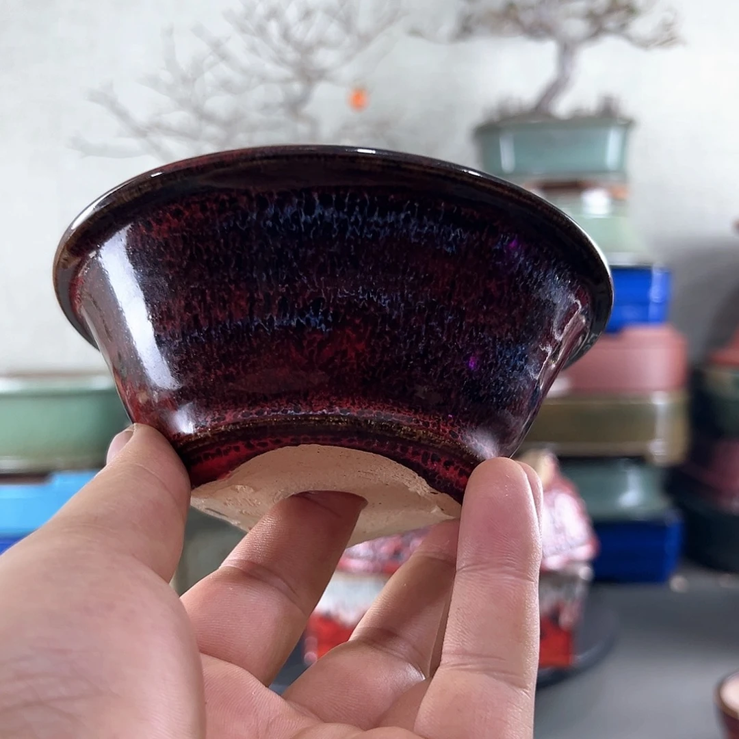 高温窑变釉盆13.5*6