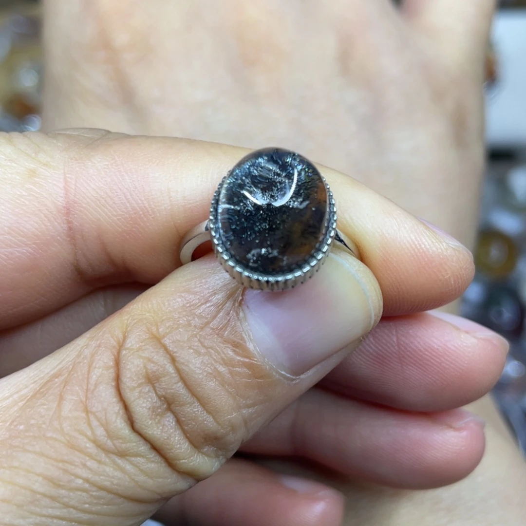 【闪购商品】银S925镶嵌珠宝半成品水晶戒指