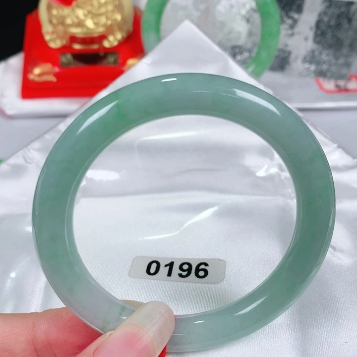 未镶嵌手镯翡翠   编号0196 圆条55
