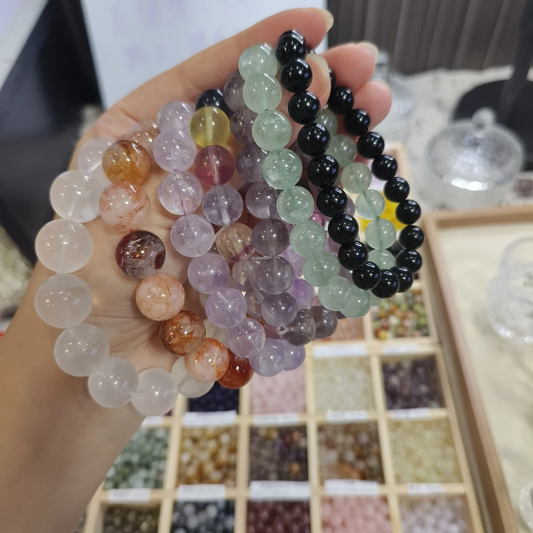 天然水晶散珠，默认微瑕，自选规格DYI多样性发其一