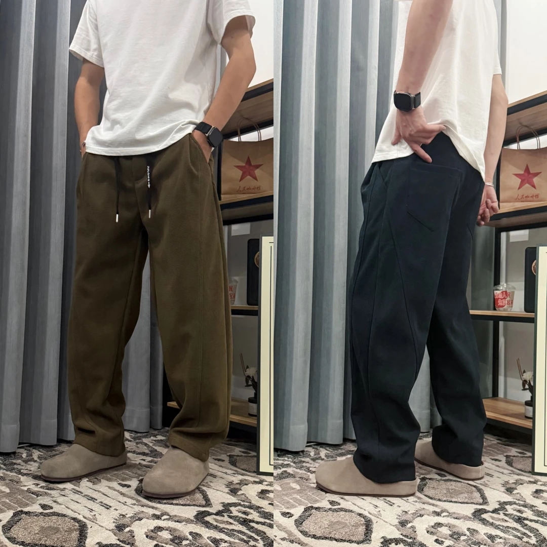 男士2025秋冬款新款宽松直筒休闲裤痞帅潮流直筒灯芯绒裤子