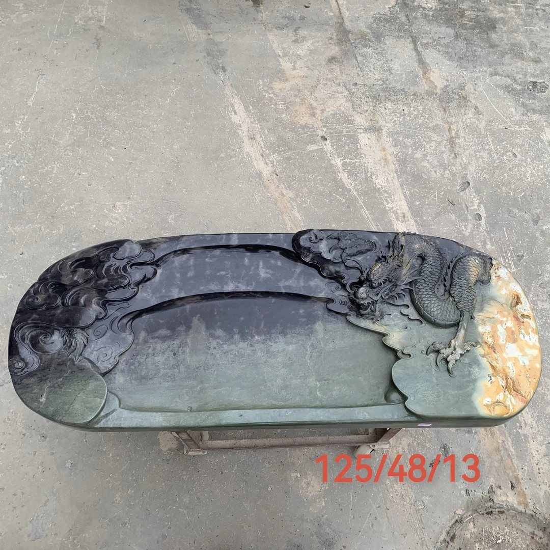 【得砚阁】端砚石茶盘手工雕刻办公家用茶具茶海精美设计