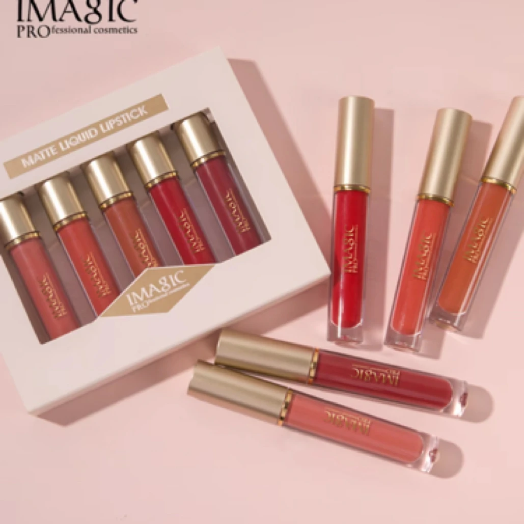 IMAGIC5支唇漆保湿套装显白防水不沾杯持久丝绒口红哑光雾面唇漆