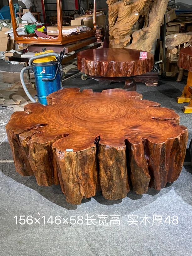 进口木材创意圆木墩平几 茶几 简约休闲 风化产品开裂属正常现象