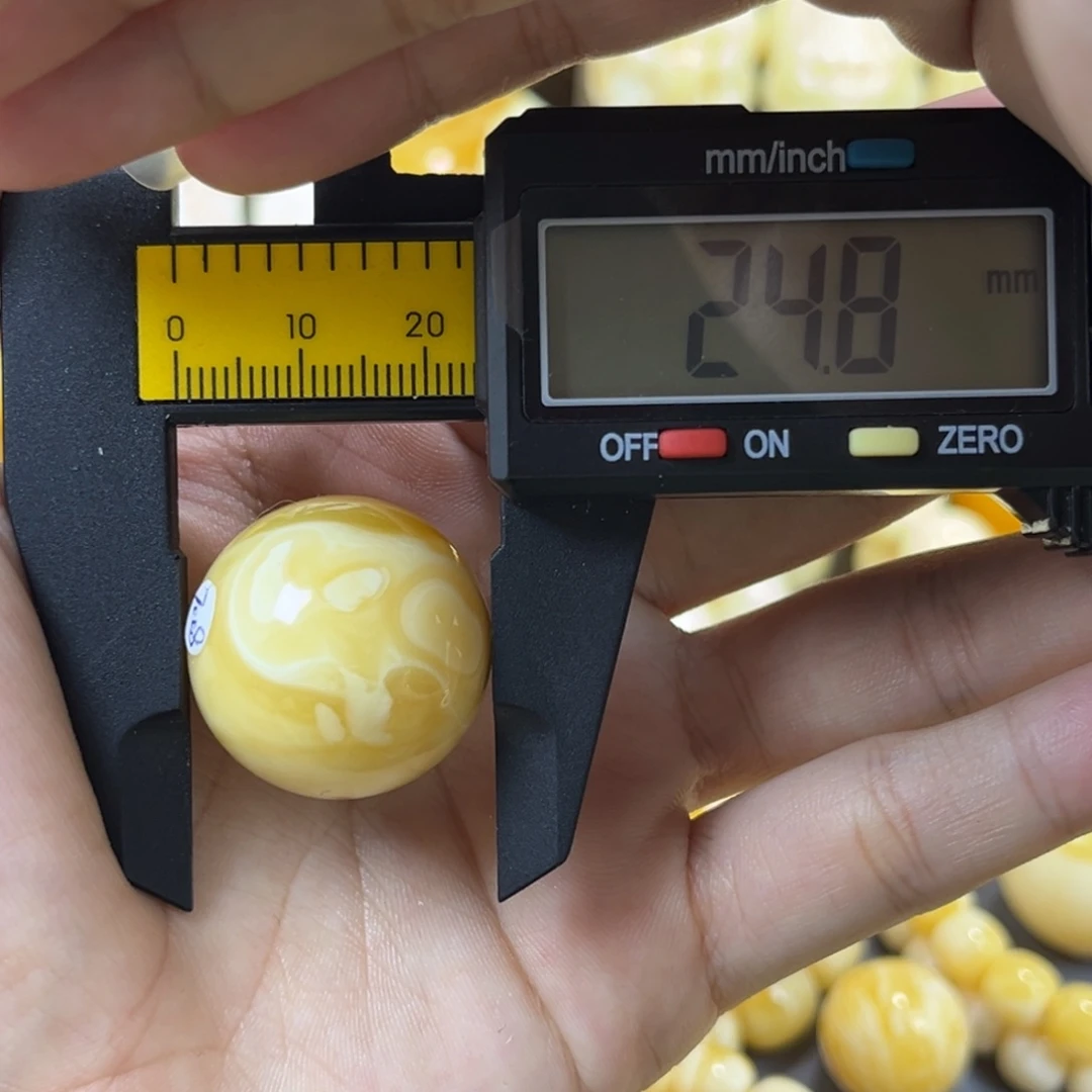 琥珀未镶嵌手串单珠圆珠