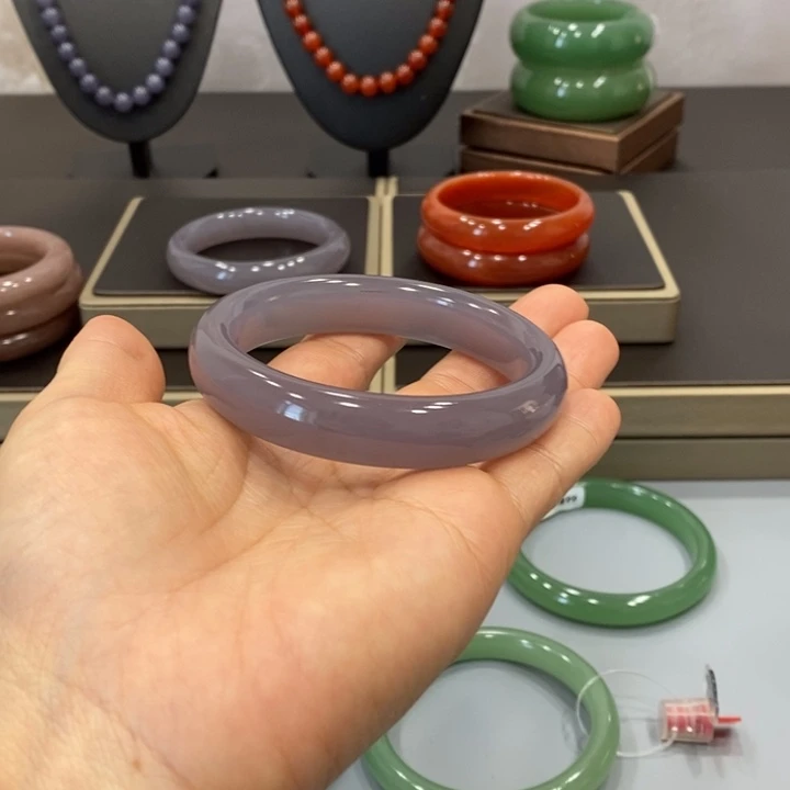 东陵石手镯未镶嵌玫*花