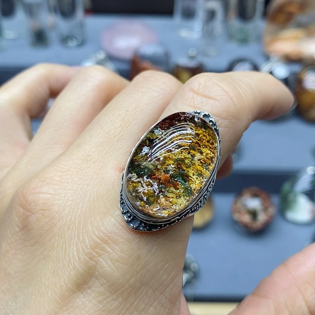 水晶戒指银S925镶嵌2**n水晶