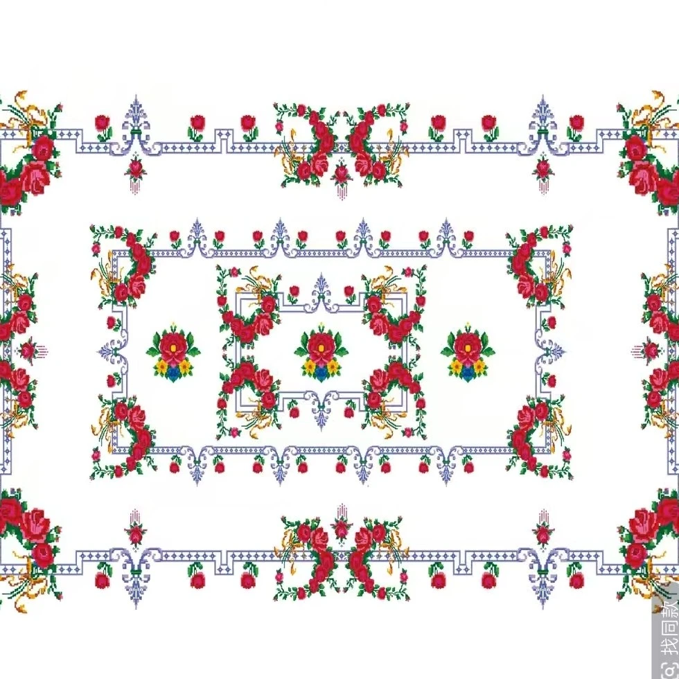 2.50cmx1.50cm  十字绣桌布 ژىپ يىڭنە بىللە چىقىدۇ