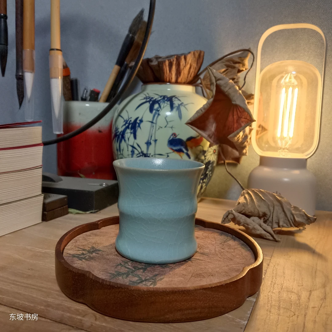 省大师刘宜颖束腰竹节杯