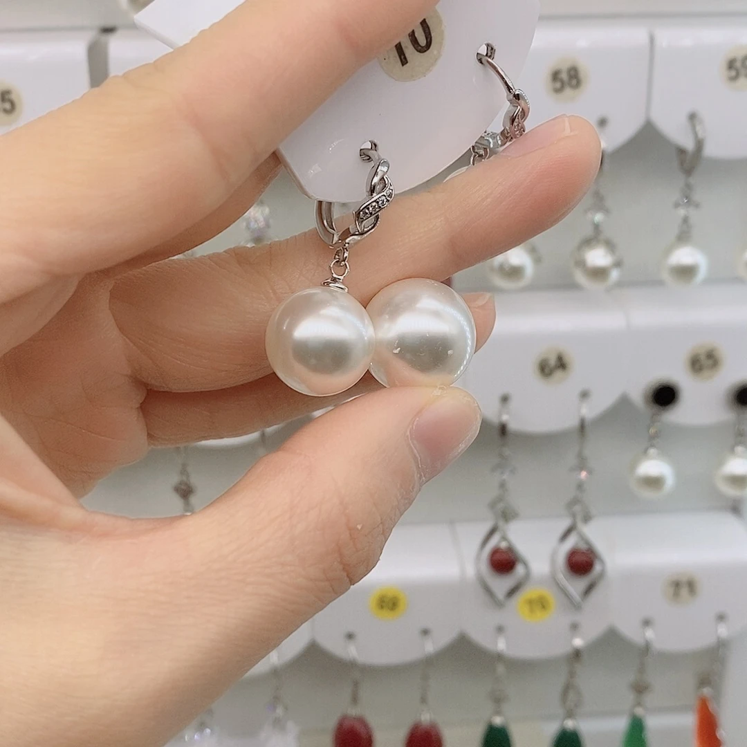 925银16毫米白贝珠