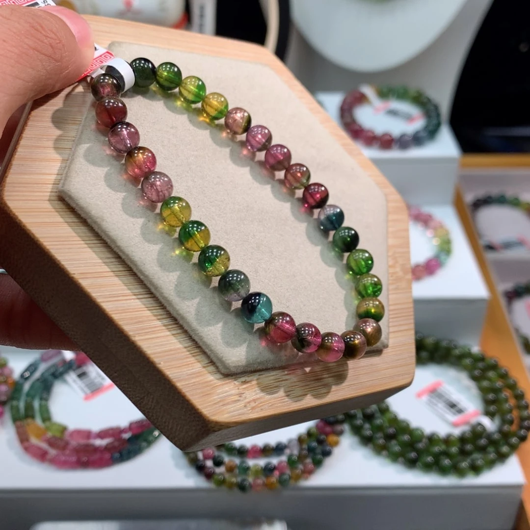 碧玺手链未镶嵌    6mm。