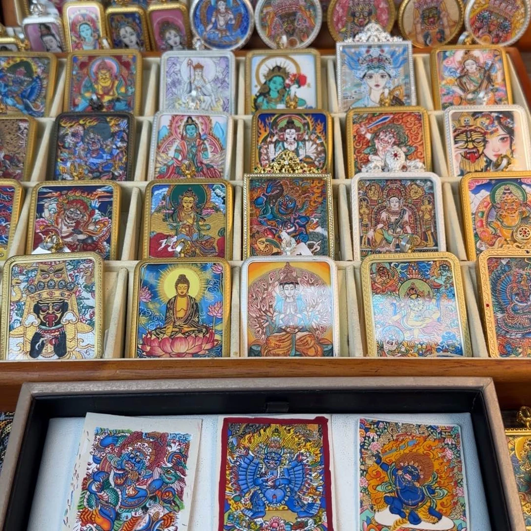 吊坠古祥手绘唐卡