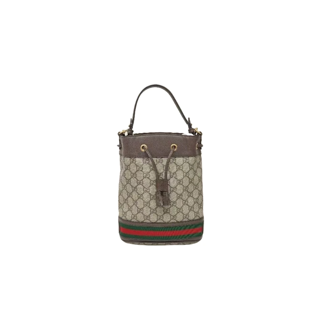 95新 GUCCI/古驰 全原 抽绳水桶/手提包/斜挎包/面包专属