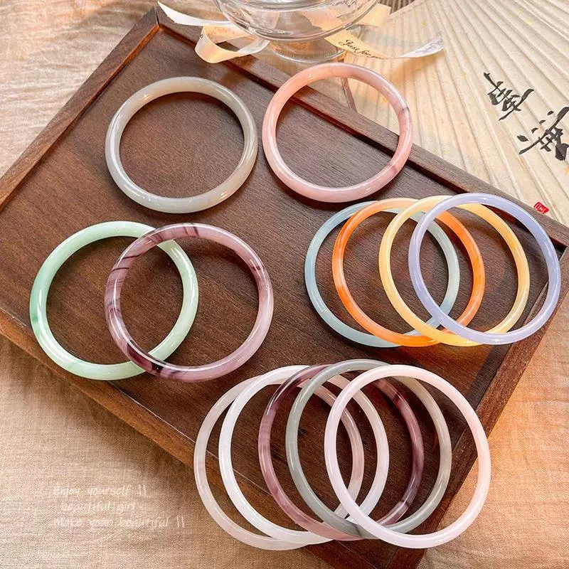 非金属玻璃手镯 非金属玻璃【对对碰】新中式琉璃轻奢精致白月光