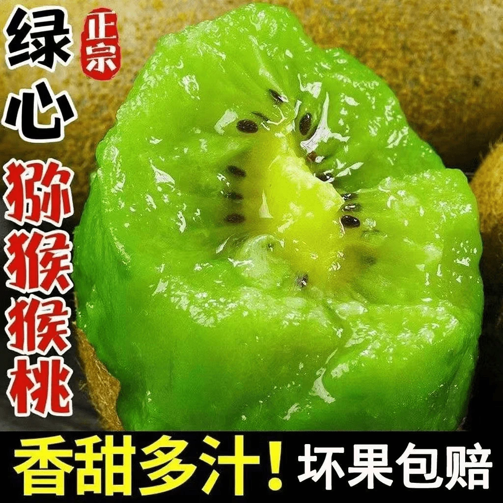 高山老树正宗绿心猕猴桃包邮到家酸甜适口需催熟放软再食用30枚