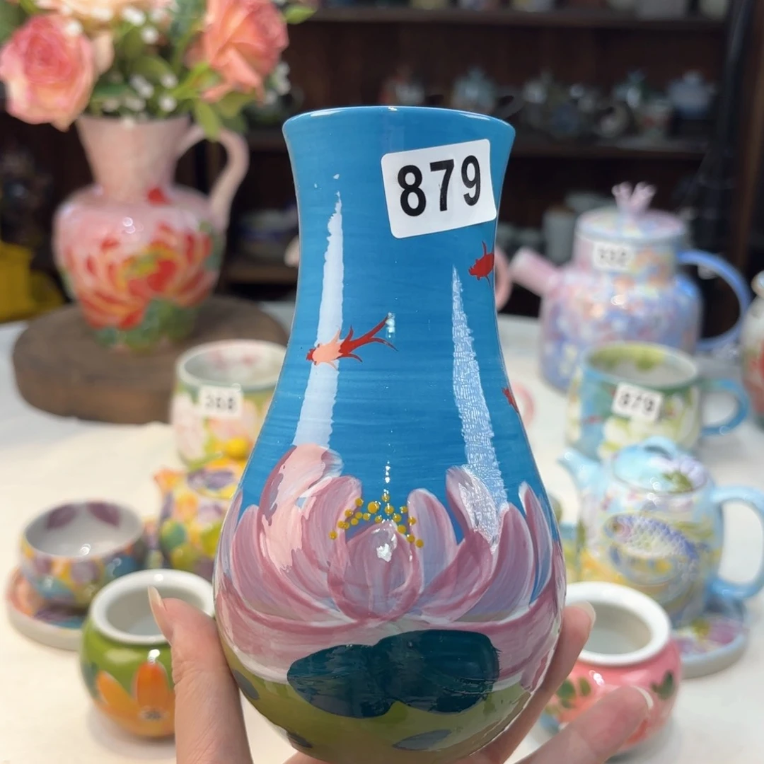 景德镇手绘高温釉下彩陶瓷茶具