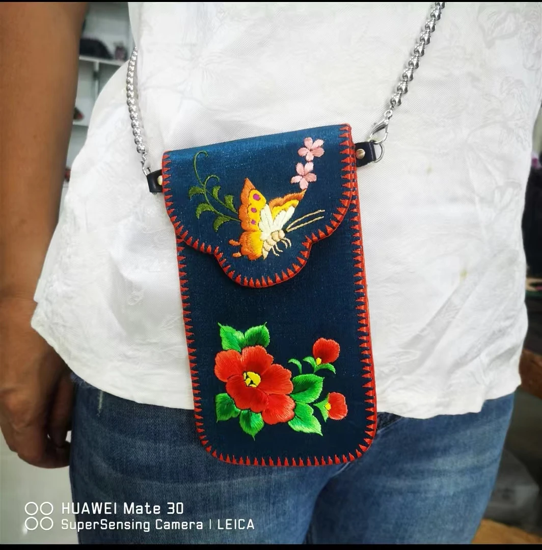 杨老师布艺 精品刺绣手机包