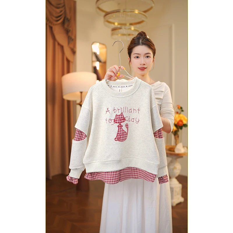 女童卫衣春秋款2025儿童春装长袖t恤小女孩上衣2795