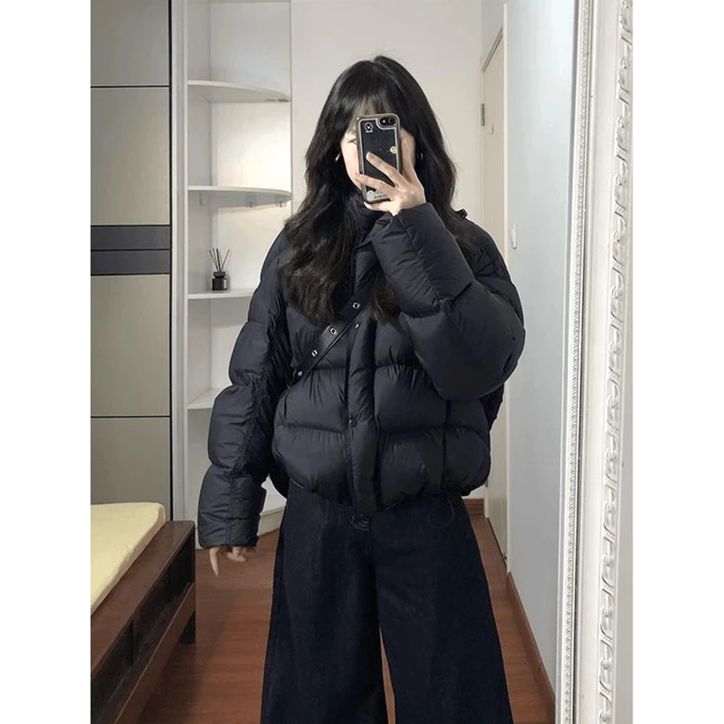 2025秋冬新款加厚保暖棉服外套女小个子百搭宽松显瘦面包服上衣