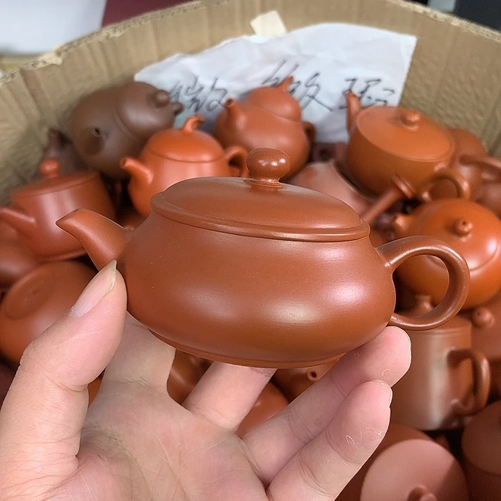 茶壶紫砂原矿朱泥茶壶茶具家用120