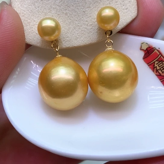 淡水珍珠耳饰银S925镶嵌