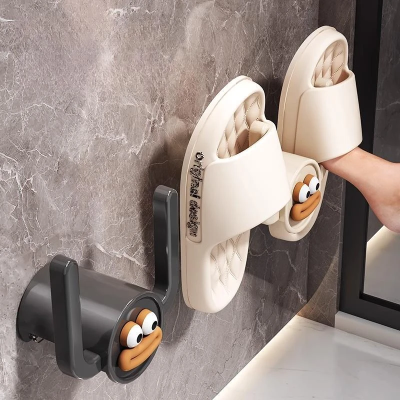 浴室拖鞋架免打孔挂架卫生间壁挂式厕所沥水收纳神器架挂钩置物架