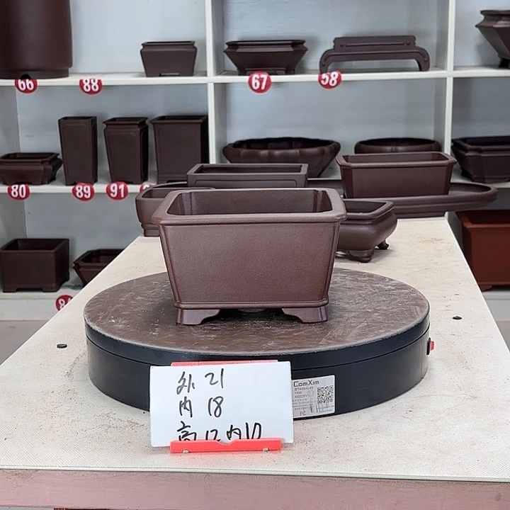 花盆紫砂抽角四方17