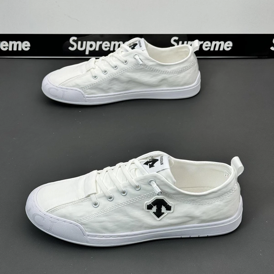 【高端正品潮鞋】一脚蹬男鞋夏季透气薄款冰丝布鞋休闲帆布小白鞋男