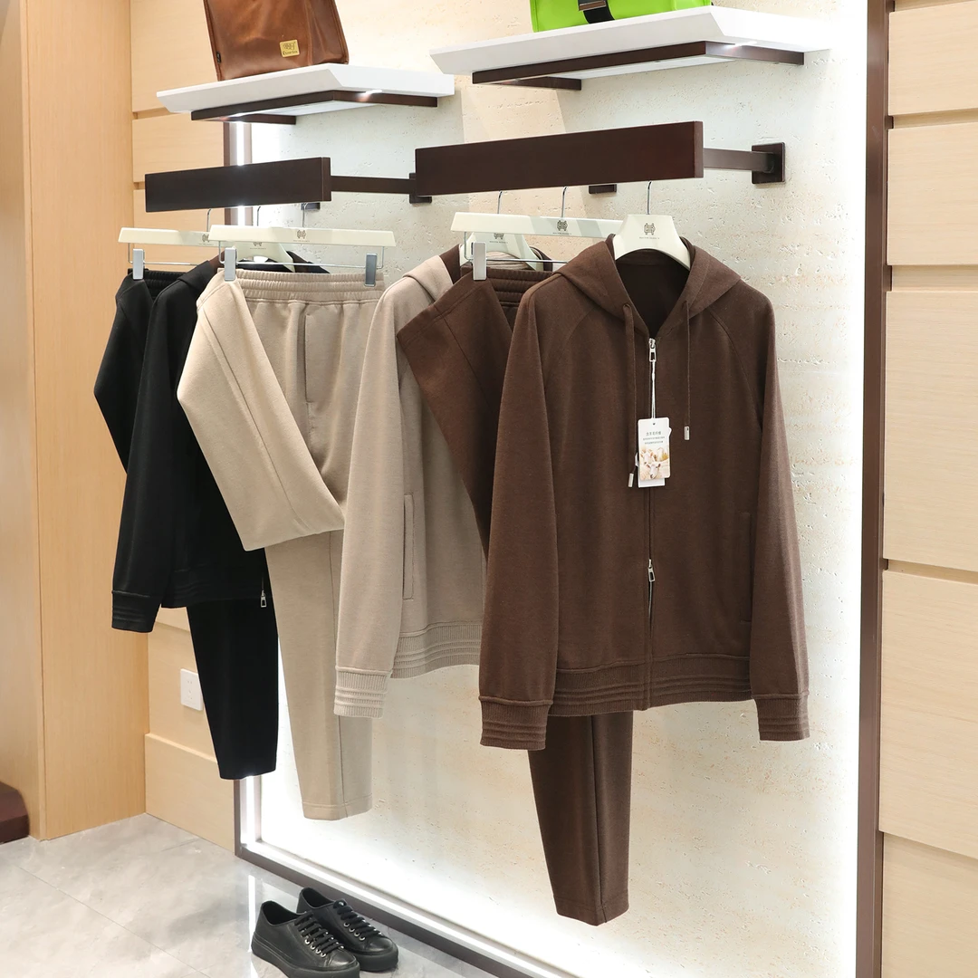 意式奢华2025早秋季新款男士高级感混纺连帽卫衣套装1300