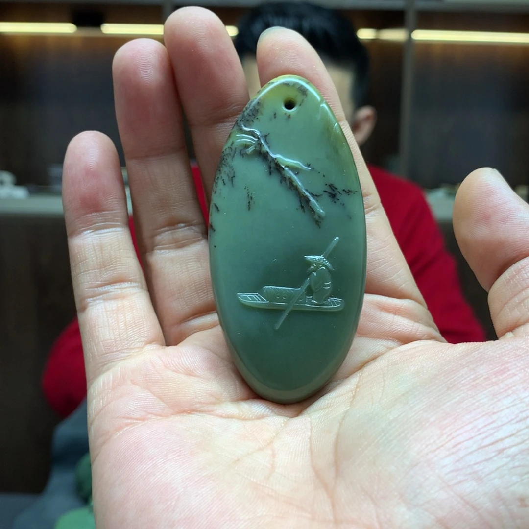 岫岩老玉（透闪石质玉）颈饰未镶嵌一**白