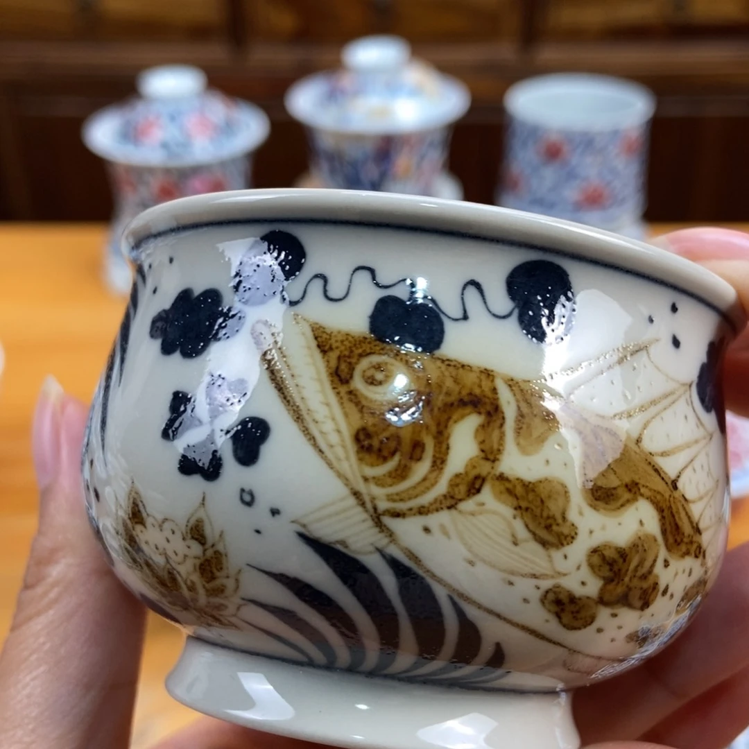 手绘现代茶具非古董