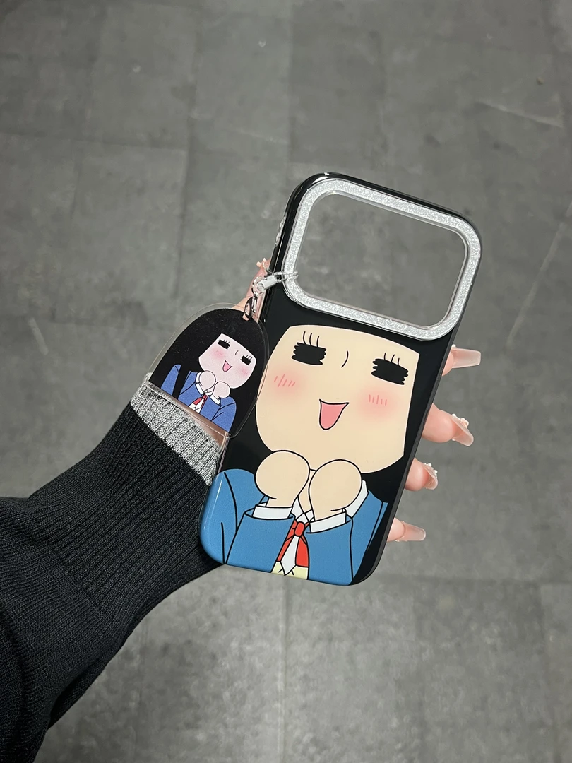 可爱卡通Q版眯眼黑沼爽子适用于17pro/16promax手机壳苹果15/14