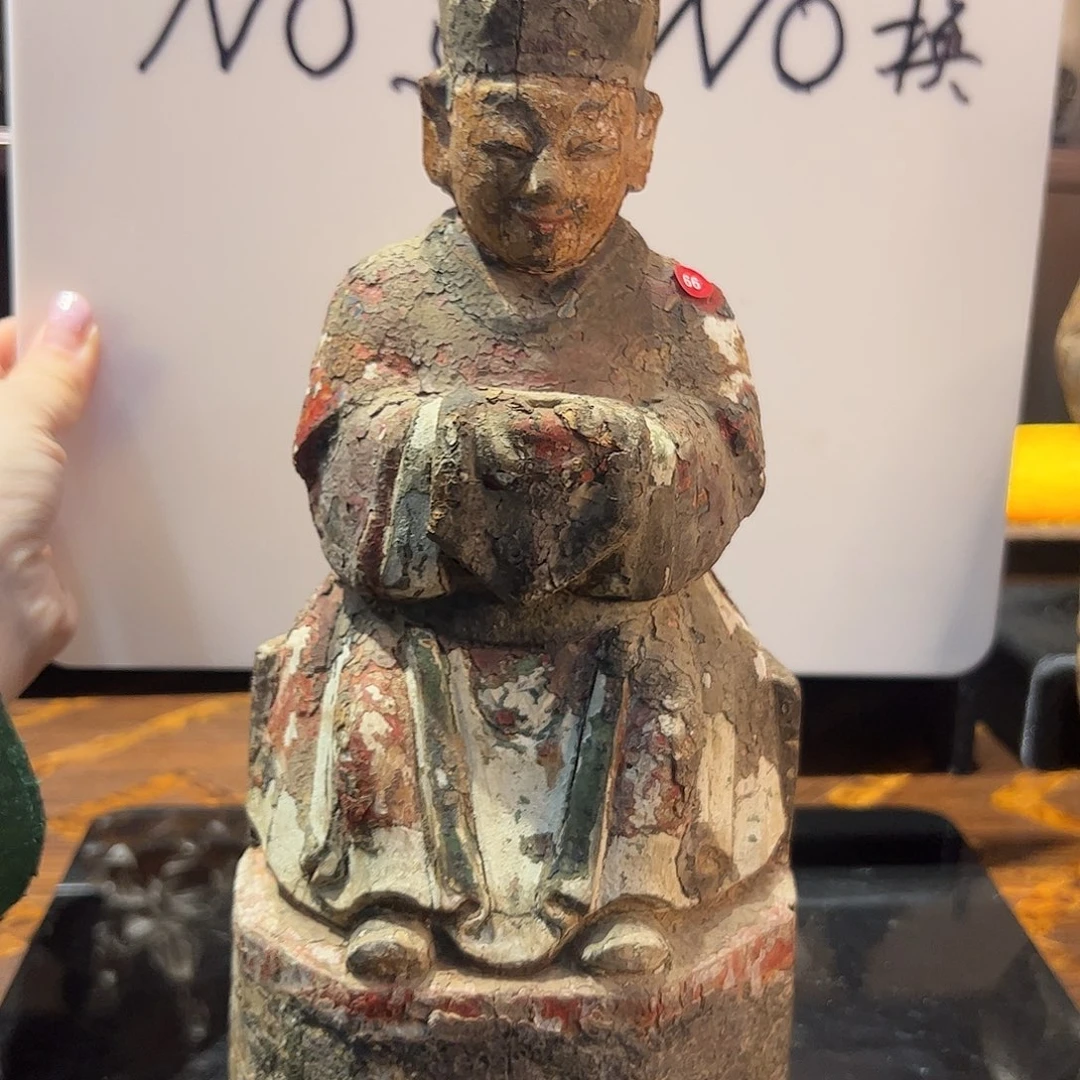 醋酸（人造纤维）铁合金木造像财神