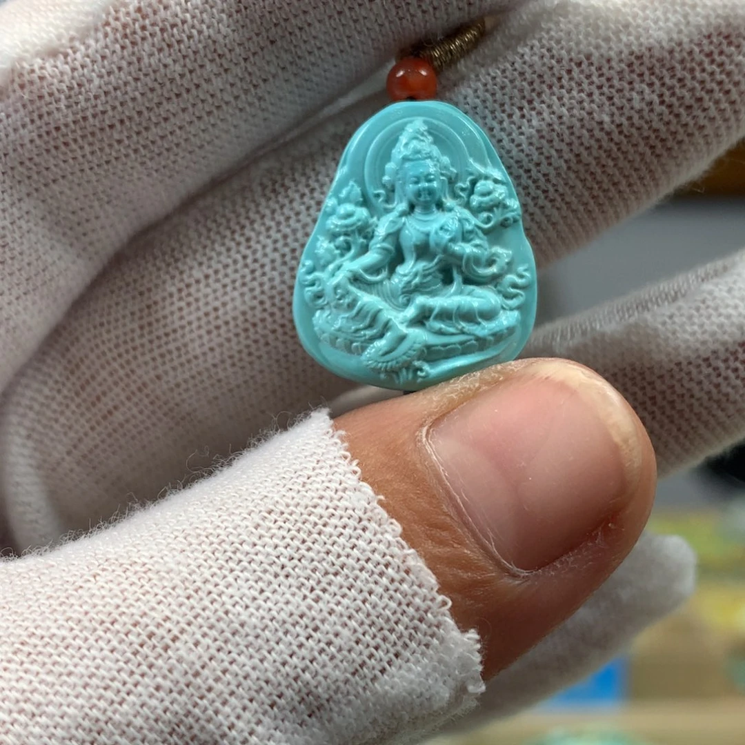 绿松石未镶嵌挂件