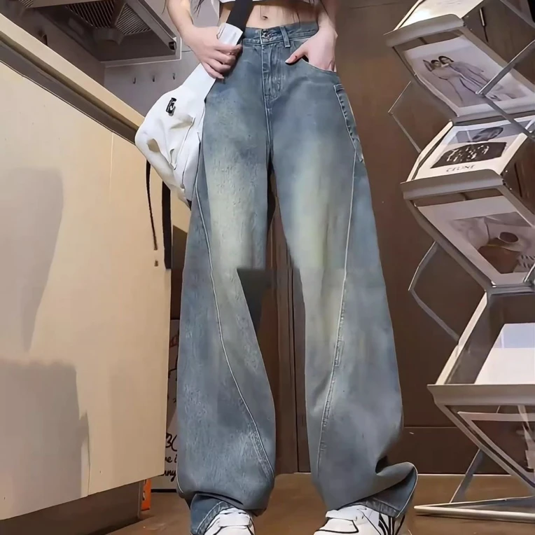 微瑕微脏秋季新款水洗长裤牛仔裤