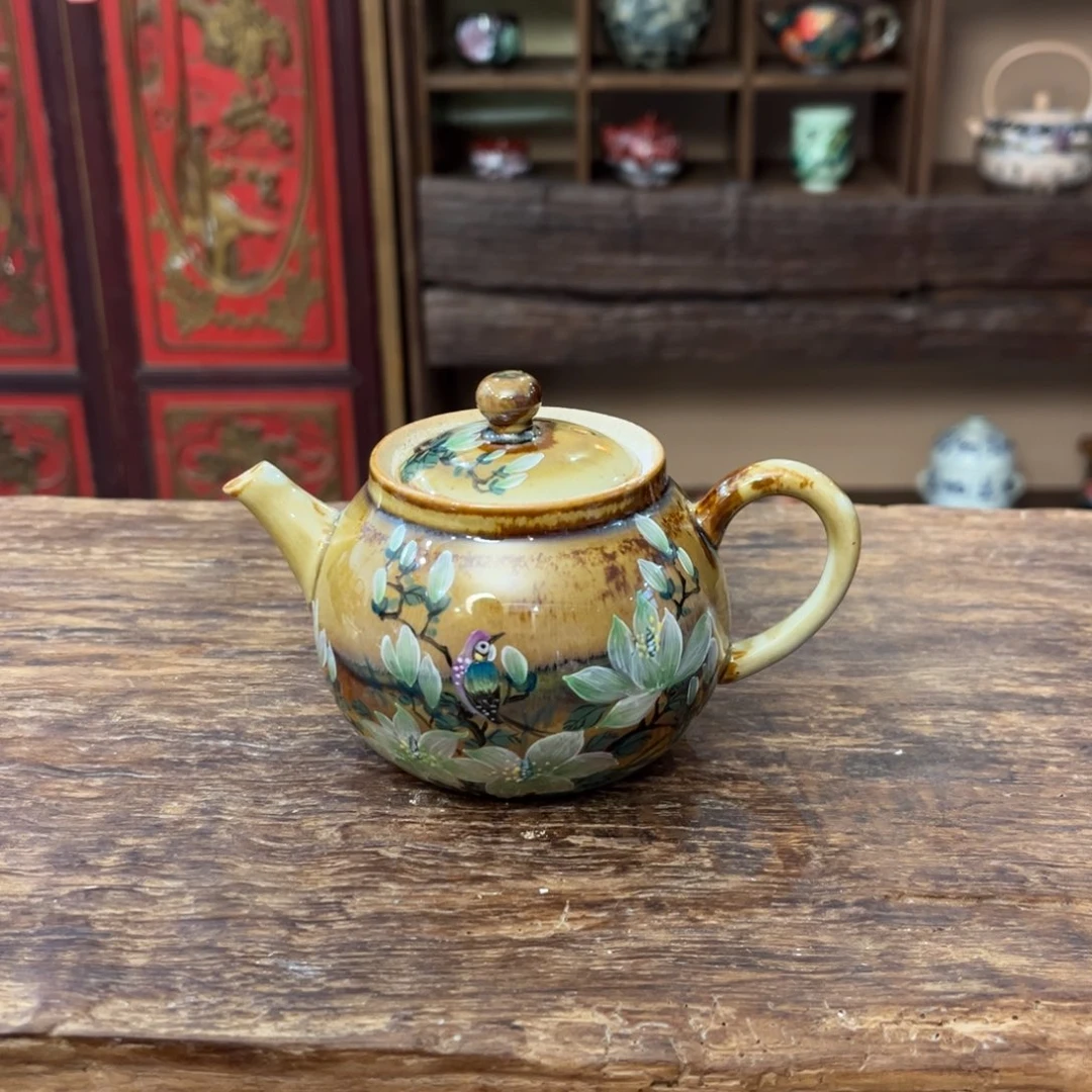 柴烧手工手绘陶瓷