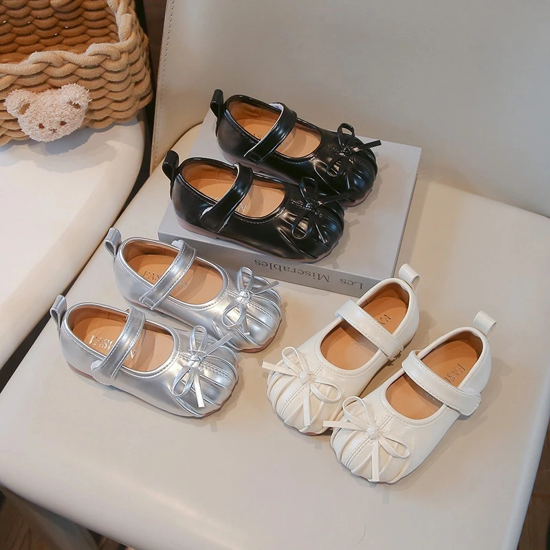 女童2025春秋新款时尚韩版百搭公主鞋女宝宝软底防滑豆豆鞋单鞋潮