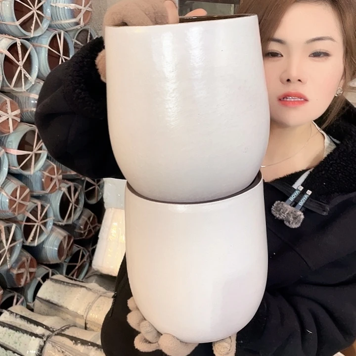 紫砂花盆正品口18高21