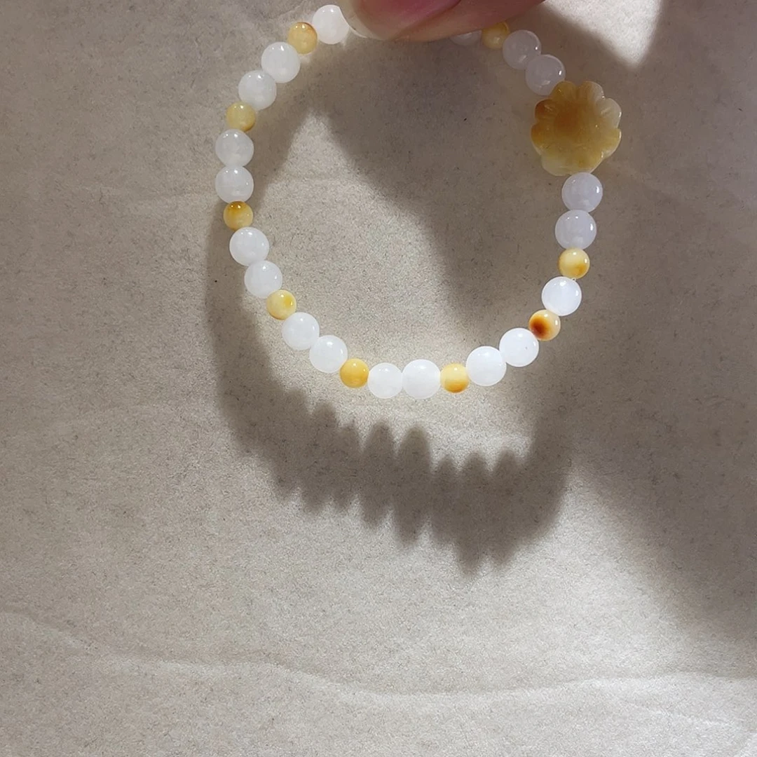 和田玉（糖玉）未镶嵌手链大气款