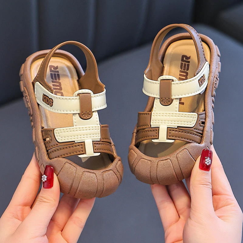 男童凉鞋宝宝1-3岁儿童鞋子男女童夏季包头塑料防滑防臭软底防水