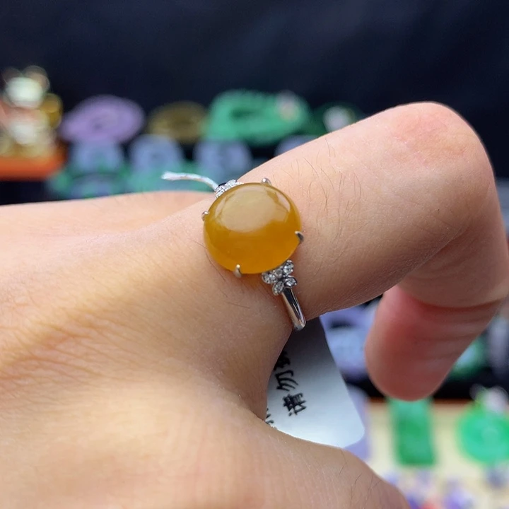 翡翠18K金镶嵌手链翡翠