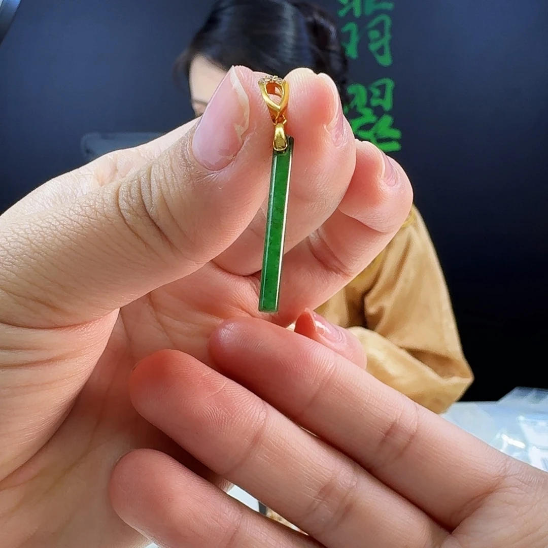 翡翠银S925镶嵌吊坠(不含链)925镶嵌