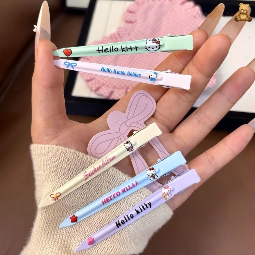 Kitty发夹 萌趣卡通蓬松刘海碎发夹可爱少女心一字夹w