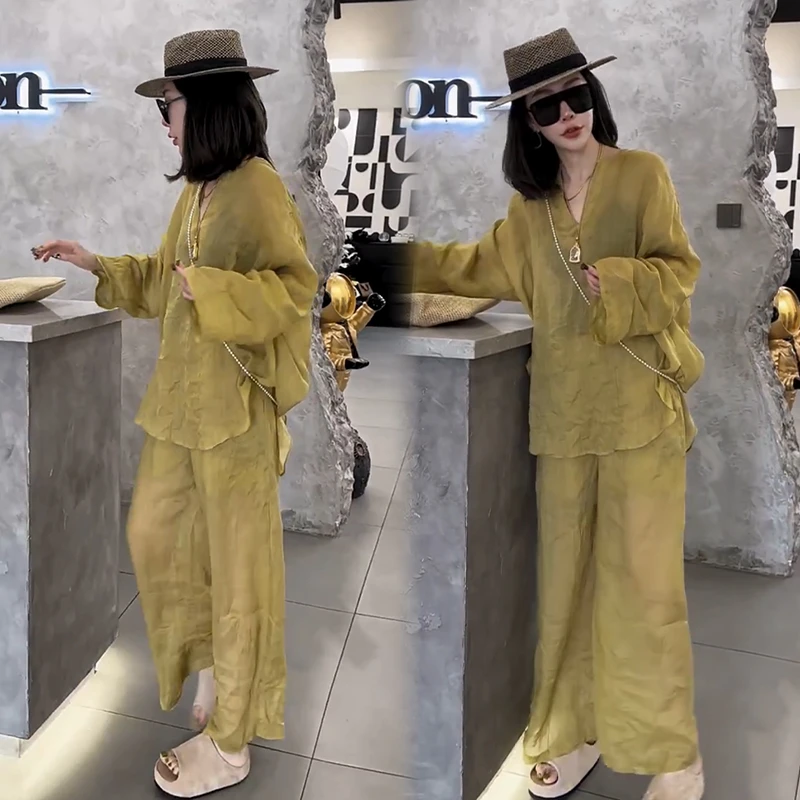 2025夏季新款时尚显瘦气质网红高档洋气女高级百搭宽松大码两件套