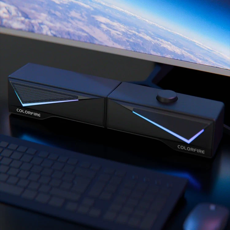 Colorful/七彩虹音箱长条骨传导电脑音响桌面低音炮电竞音箱推荐