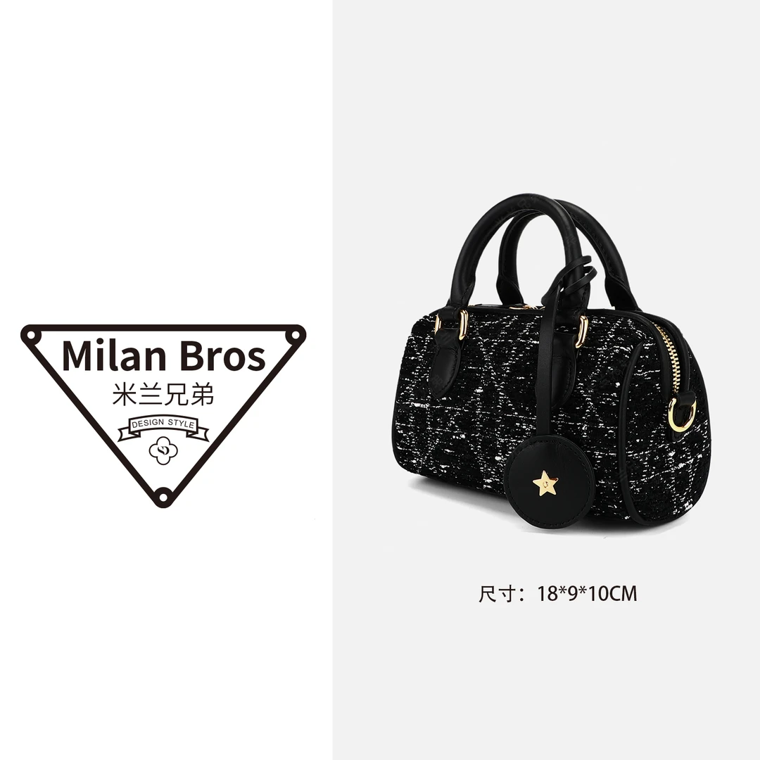 【米兰兄弟】百搭手休闲提波士顿气质单肩斜挎包K2504