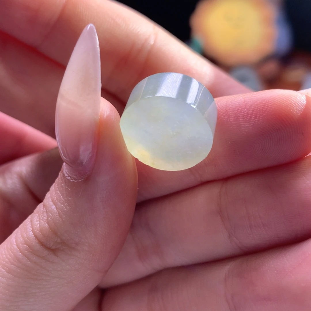 定制翡翠未镶嵌冰蜂蜜水戒指心